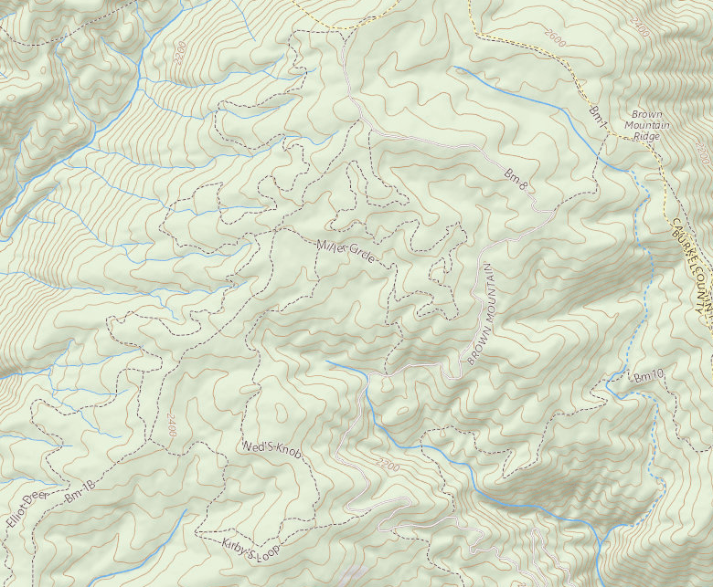 Contexto · Brown Mountain (Carolina del Norte), donde aparecen las 'luces' recurrentes