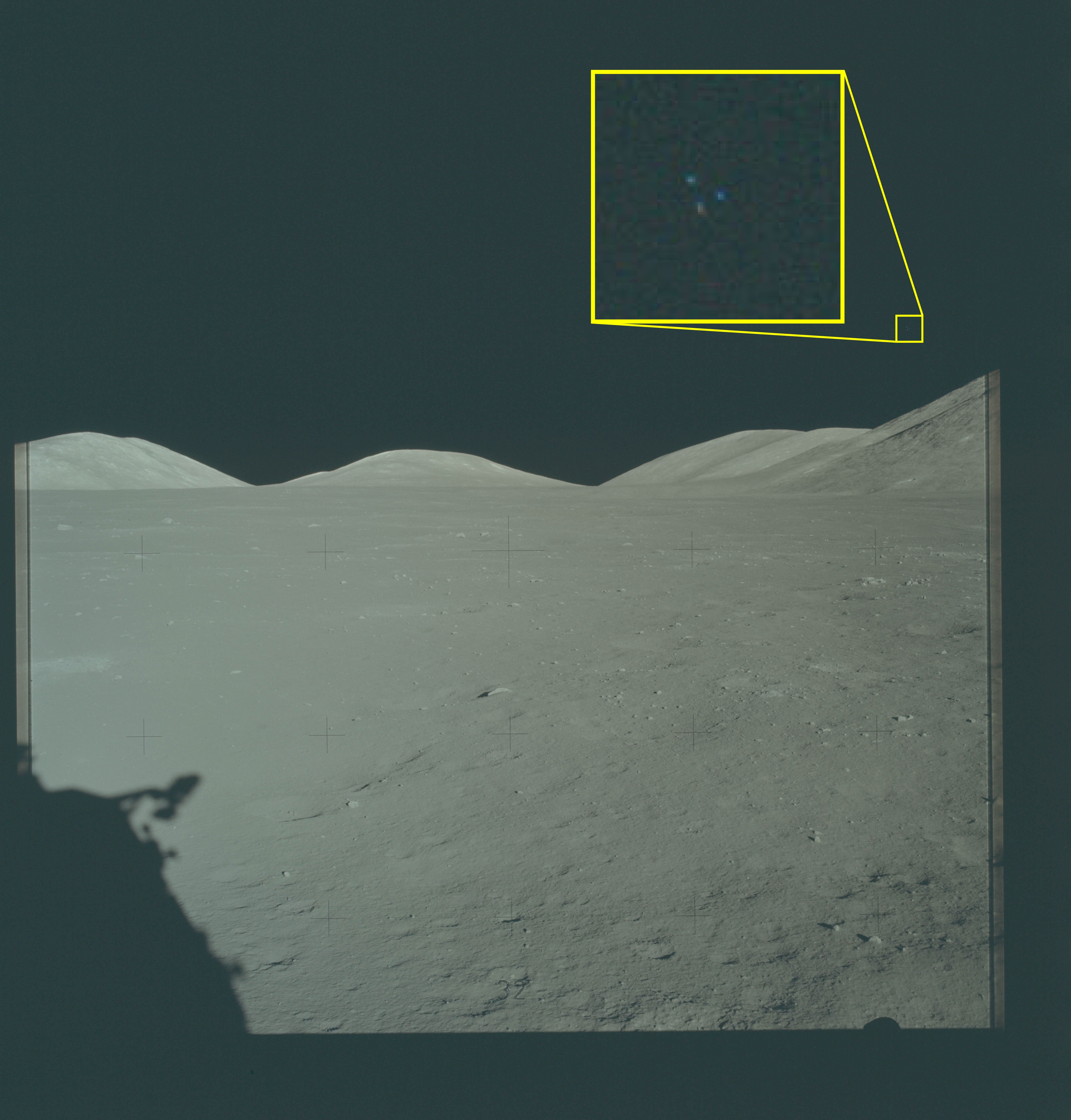 NASA-UAP-VM6 — placa de Apollo 17 con la formación triangular